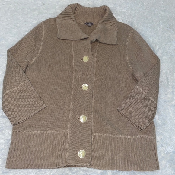 Beautiful Condition J. Jill Sweater 3/4 sleeves and chunky buttons - Picture 1 of 5